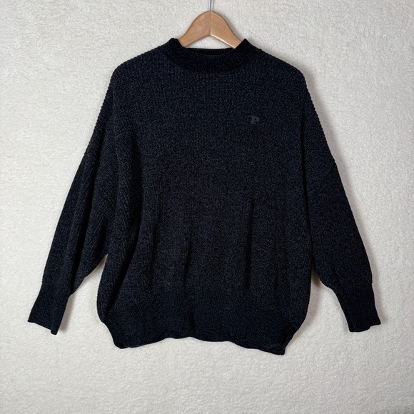 Victoria's Secret Sweaters - Victoria's Secret PINK Chenille Crewneck Pullover Sweater Black XS 2024 Cozy